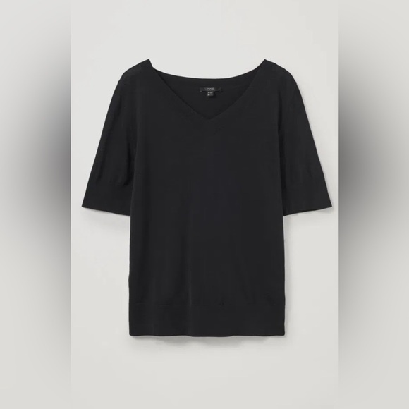 COS Knitted V-Neck Top Medium - Picture 1 of 10